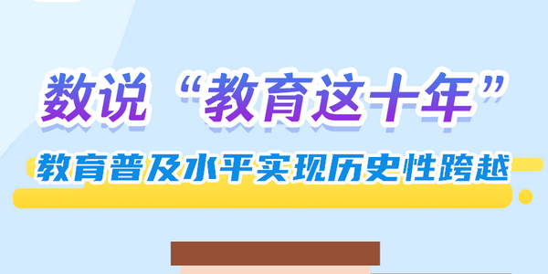 数说“教育这十年”：教育普及水平实现历史性跨越 | 教育新征“图”①